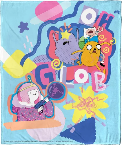 Miniatura 10 de Northwest Adventure Time - Manta de seda táctil, 50 x 60 pulgadas, Adventure Comic