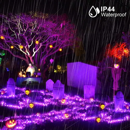 Miniatura 4 de kemooie 500 luces LED de Navidad rosadas, luces de Navidad de 164 pies para exteriores, enchufables, impermeables, con 8 modos de parpadeo
