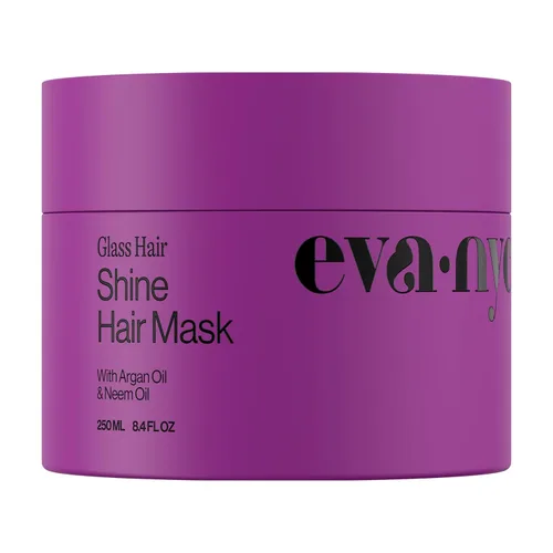 Eva NYC Mascarilla Capilar Anti-Frizz para Brillo Instantáneo - Aceite de Argán + Aceite de Neem - Para Alto Brillo + Brillo Vítreo Como Espejo -