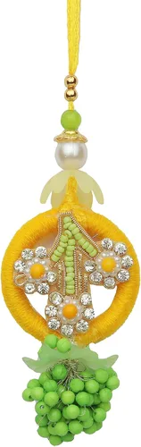 Miniatura 2 de Bhai Dooj Rakhi Lumba Juego de 2 Rakhi para hermano y Bhabhi Bhaiya Bhai Rakhi Rakhi Juego de 2 pares de hilos Rakhi Dora, paquete de regalo