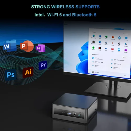 Miniatura 6 de Intel NUC 11 NUC11PAHI5 Panther Canyon Mini PC, Core i5-1135G7, 16 GB de RAM, 512 GB SSD, Mini computadoras Windows 11 Pro para oficina en casa