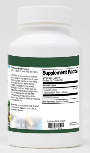 Miniatura 2 de Combinación de Valeriana y Flor de la Pasión - 450 mg (100 Cápsulas, ZIN: 513631)