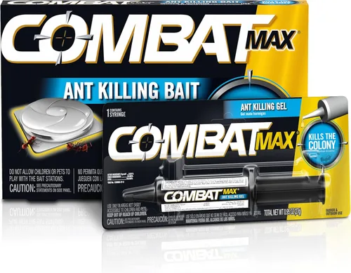 Combat Gel matador de hormigas para interiores y exteriores, estaciones de cebo para matar hormigas de 0.95 oz, uso en interiores y exteriores, 6