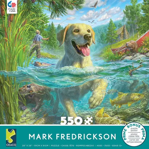 Miniatura 2 de Ceaco - Mark Fredrickson - Lets Fish! - Rompecabezas de 550 piezas