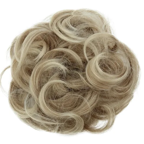 Miniatura 30 de CAISHA Postizo Grande Scrunchy Recogido Peinado Nupcial Rizado Moño Despeinado Marrón Chocolate Oscuro G2E