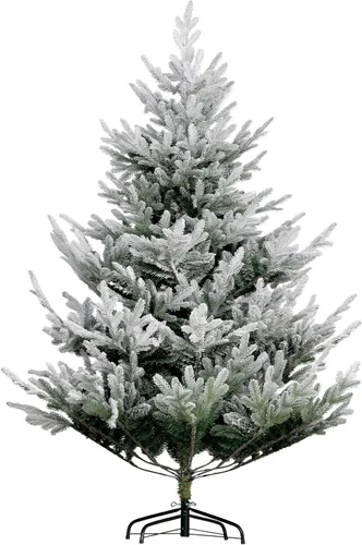 Miniatura 12 de HOMCOM Árbol de Navidad artificial de pino flocado de nieve sin luz de 9 pies de alto con ramas realistas, verde