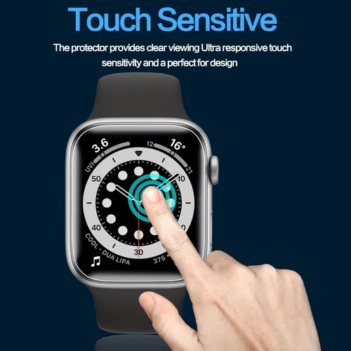 Miniatura 5 de YMHML Paquete de 4 protectores de pantalla de privacidad compatibles con Apple Watch de 1.575 pulgadas SE Series 6/5/4, película antiespía mejorada