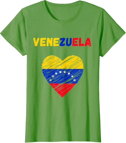 Miniatura 4 de Camiseta con la bandera venezolana con corazón de Venezuela, Negro