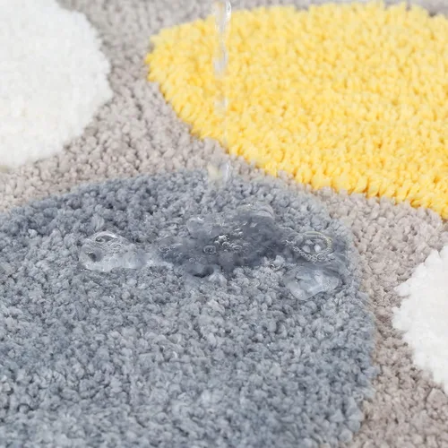 Miniatura 2 de Ankah Alfombra de baño bonita alfombra antideslizante para baño, absorbente, extrasuave, diseño adorable, 18 x 26 pulgadas, guijarros