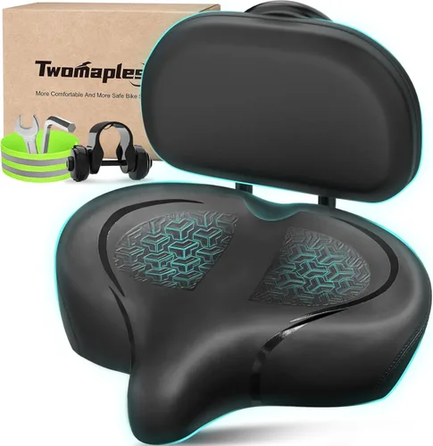 Bicycle Seat, Bike Seat for Women Men Extra Comfort Wide, Oversized Comfortable Seats Saddle for Peloton Bikes, Fit for Exercise Bikes, Electric
