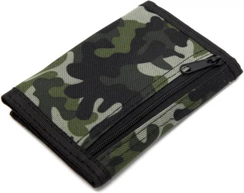 Miniatura 5 de Cartera de bloqueo de RFID (identificación de frecuencia de radio) de tres partes de lona, para deportes al aire libre, para niños. Cartera