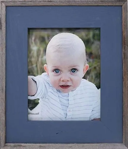 Miniatura 3 de MyBarnWoodFrames - Marco de fotos de madera de granero recuperada lavada a color, 4 x 6 pulgadas, color negro lavado con borde natural
