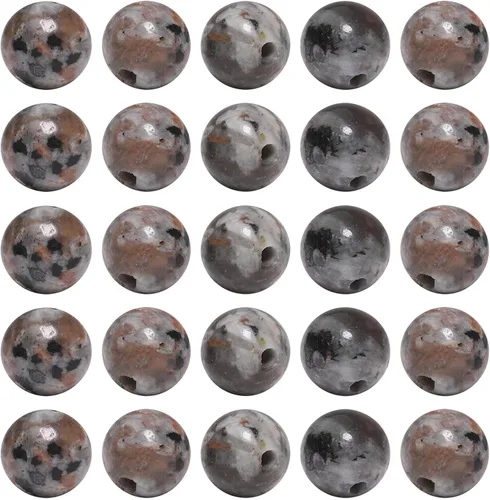 Miniatura 34 de 100 cuentas de jade birmano liso natural de 0.236 pulgadas (0.236 in), cuentas redondas sueltas de piedras preciosas para fabricación de joyas