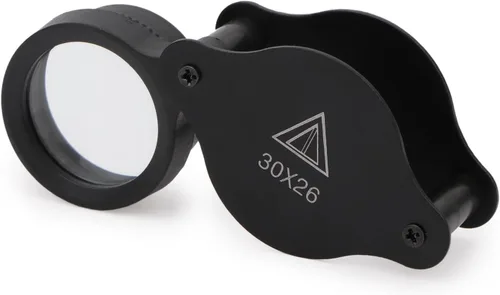 Miniatura 7 de Lupa de cristal de lupa 30X lupa plegable bolsillo lupa para pasatiempos manualidades hogar trabajo joyería detección identificación