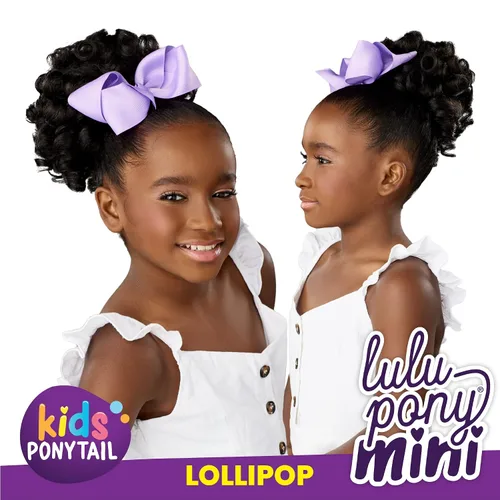 Miniatura 4 de Sensationnel Lulupony Mini - Lollipop cola de caballo con cordón para niños sintético pony up do wig piece (T2/27)