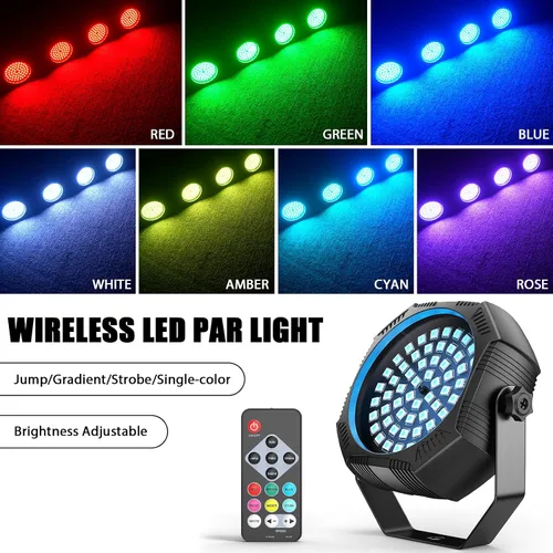 Miniatura 3 de Luz estroboscópica recargable, 60 LED RGB, mini luz intermitente, 30 W con batería estroboscópica con control remoto y modo de control activado por