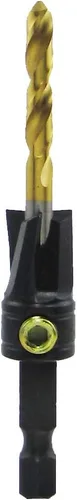Miniatura 6 de Make it Snappy Tools 3/8 Pulgada x 1 Pulgada 3-Flúte Fondo Plano Contrataladro con taladro de rosca recubierto de TiN con revestimiento #36424