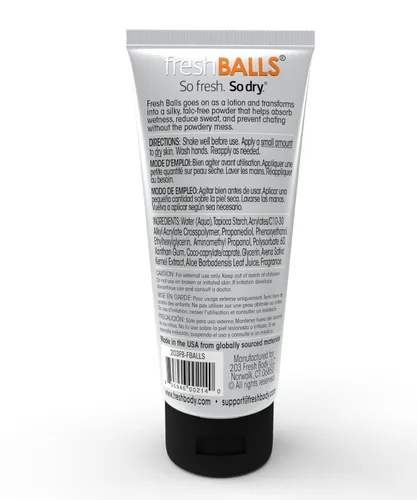 Miniatura 7 de Fresh BALLS Loción – Crema calmante antirozaduras para hombre en polvo – Desodorante de bolas e higiene para el área de la ingle, 3.4 onzas líquidas