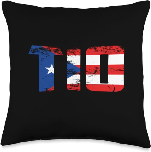 Puerto Rico Flag Shirt Gifts For Men Women Kids TIO Rico Flag Pride Day - Almohada para hombre puertorriqueño, 16 x 16 pulgadas, multicolor