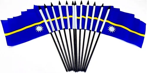 Miniatura 76 de Paquete de 12 banderas de escritorio de oficina en miniatura de poliéster internacional de 4 x 6 pulgadas, 1 docena de banderas pequeñas de 4 x 6