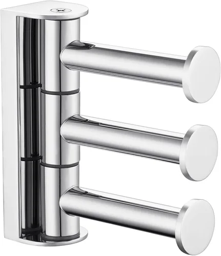 Miniatura 12 de Angle Simple Gancho giratorio para toallas mate negro, 2 paquetes, SUS 304 gancho de acero inoxidable para abrigos y batas para baño Negro mate