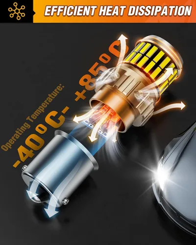 Miniatura 8 de Nilight 1156 - Bombilla LED súper brillante 4014 63SMD, lámpara de repuesto para luz de reversa, luz de marcha atrás, luz de freno trasero, luz