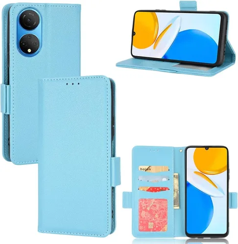 Miniatura 13 de Funda de cuero para Honor X7, funda de cuero con 3 ranuras para tarjeteros de crédito, función atril, funda magnética de piel sintética para Honor X7