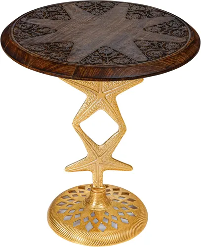 Miniatura 21 de Mesa de café de madera, mesa auxiliar con pilar individual, mesa pequeña, mesita de noche, mesa lateral, mesa de cabecera, mesa lateral de sala