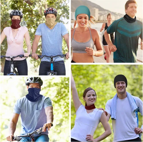 Miniatura 6 de Geyoga 6 piezas de protección UV para el verano, polaina de cuello refrescante, ropa para la cara, polaina para cuello, bufanda, protector solar