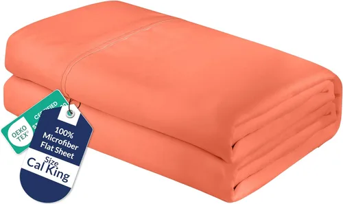 Miniatura 22 de Royale Linens Sábana Plana King – Sábanas Planas de Microfibra Cepillada Ultra Suave 1800 Solamente – Sin Arrugas y Resistente a las Manchas – Gris