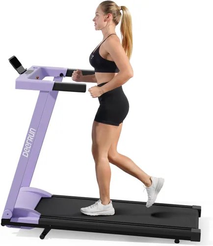 Miniatura 8 de DeerRun Cintas de correr para el hogar con inclinación y asas, cinta de correr plegable de 3.0 HP para espacios pequeños, máquina de correr plegable