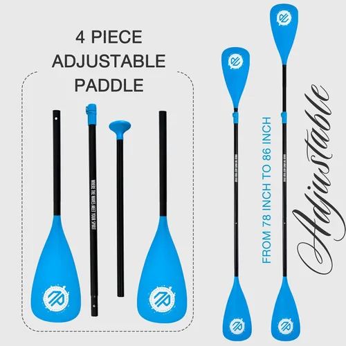 Miniatura 3 de niphean 4-Piece Kayak Paddle, Adjustable Paddle Board Paddles, Lightweight SUP Paddle, Detachable Stand Up Paddle Board Accessories Oars with 4