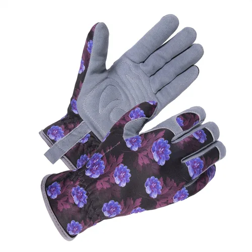 Miniatura 16 de SKYDEER Guantes de jardinería de piel de ciervo genuina para mujer, ultrasuaves y acolchados, ajuste cómodo para el trabajo (SD6611/M)