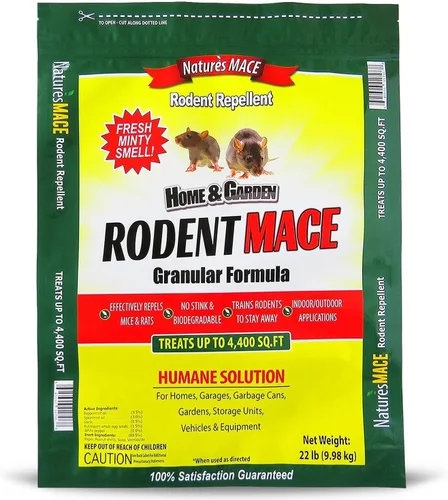 Miniatura 9 de Nature's MACE Repelente de roedores de 2.5 libras, cubre 440 pies cuadrados, repele ratones y ratas, mantiene a ratones, ratas y roedores fuera