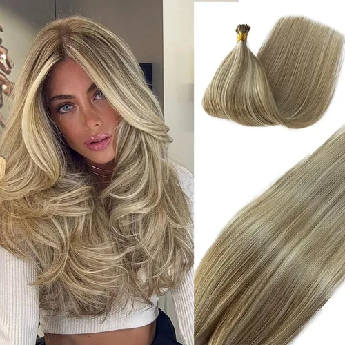 Miniatura 24 de Extensiones de cabello humano rubio con cinta, reflejos rubio ceniza y rubio platino, extensiones de cabello rubio platinado, cinta adhesiva