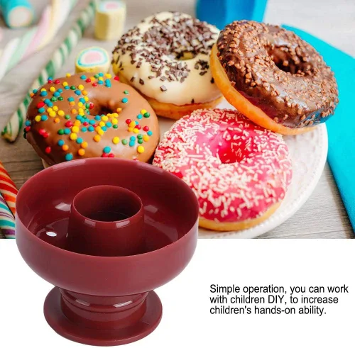 Miniatura 6 de Cortador de donas de operación simple, fabricante de donas no tóxico, reutilizable para familias, escuela para chocolate para pasta de azúcar
