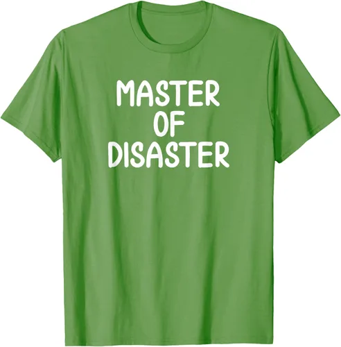 Miniatura 15 de Camiseta divertida con texto en inglés "Master Of Disaster