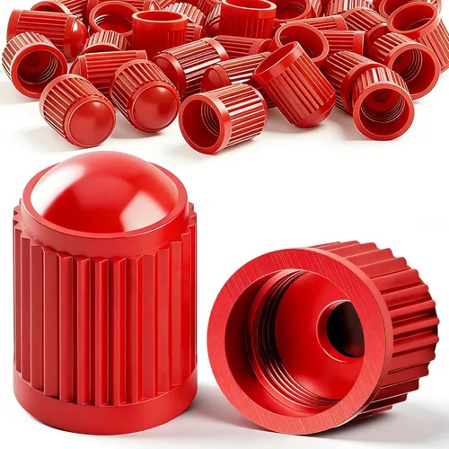 Miniatura 14 de 30 piezas de tapas de vástago de válvula de neumático TPMS, tapas de vástago de válvula de rueda de plástico negro para TR20008 TPMS, tapas