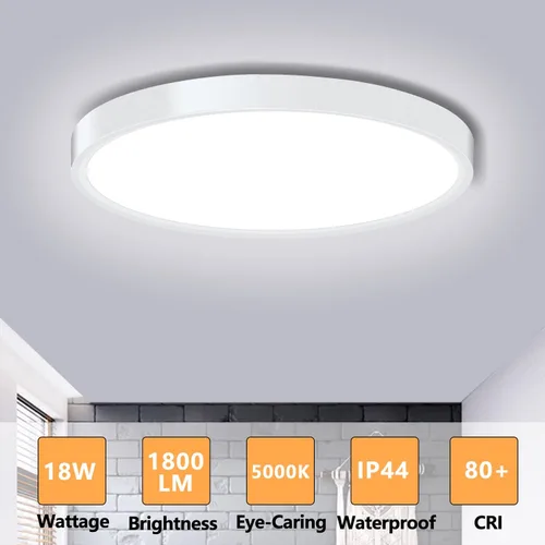 Miniatura 3 de Lámpara de techo LED de montaje empotrado, lámpara de techo LED moderna de 9 pulgadas, 18 W, 5000 K, luces de techo delgadas de perfil bajo