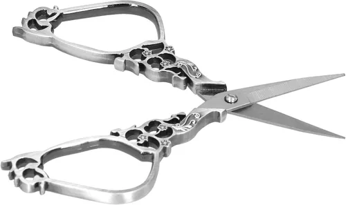 Miniatura 8 de DIY Sewing Scissors Embroidery Vintage Classical Needle Art Work Craft CollectionBronze (Silver)