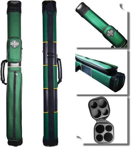 Estuche de transporte para palo de billar 2x2 cuadrado y duro C11-Verde