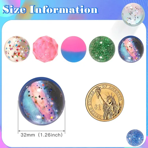Miniatura 2 de Ayfjovs 20 bolas hinchables de 5 estilos, bolas de goma de 1.260 in, pequeñas bolas inflables para recuerdos de fiesta de niños, premios, bolsas