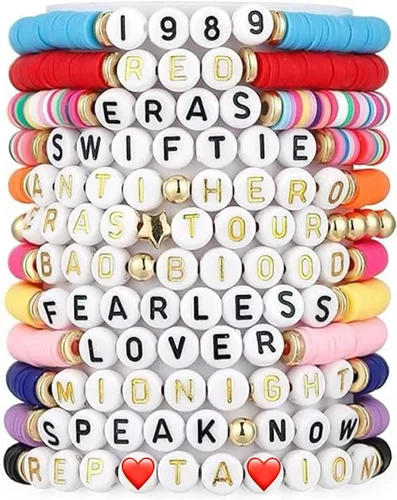 EORRZZY Pulseras de la amistad TS Merch Singer Music Album Inspirado Pulsera Regalos para Fans Niños, Mujeres Niñas Decoración de Fiesta