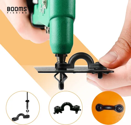 Miniatura 4 de Booms Fishing MA1 Kayak Pad Eye Tri-Grip Kit de remaches, negro