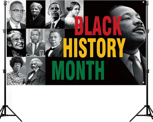 Miniatura 2 de Nepnuser Telón de fondo para cabina de fotos del mes de la historia negra, Martin Luther King, decoración de fiesta nacional afroamericana