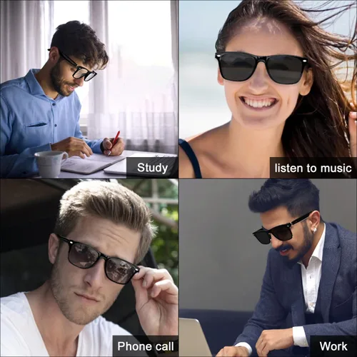 Miniatura 6 de Anteojos inteligentes con canciones escuchables, lentes de sol inalámbricos Bluetooth inteligentes para mujeres y hombres