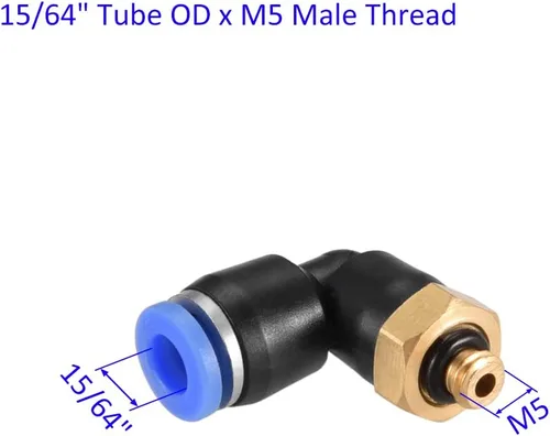 Miniatura 3 de M METERXITY Conexión de codo macho de tubo de empuje para conectar, conexión rápida de empuje de aire neumático, se aplica a la conexión