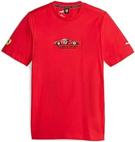 PUMA Scuderia Ferrari Race All Over Print Cuello Redondo Manga Corta Casual Tops Casual Tops Casual Rosso Corsa