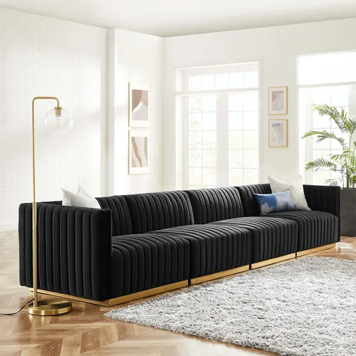 Miniatura 16 de Modway Conjure Seccional, Oro Negro