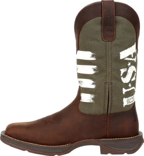 Miniatura 5 de Durango Botas occidentales con estampado de Estados Unidos verde